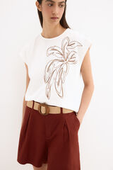 Pedro del Hierro Short sleeve T-shirt with logo on the leg White