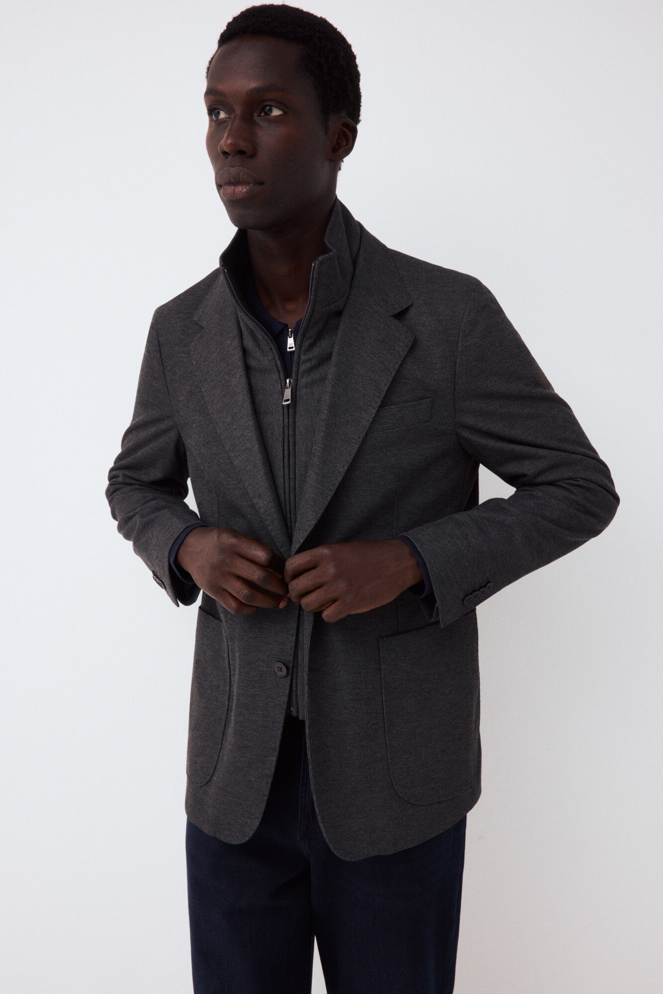Pedro del Hierro Knit jacket with removable lining