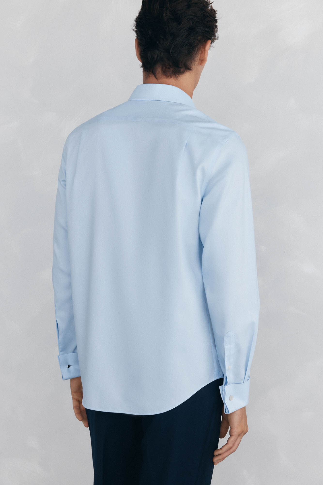 Pedro del Hierro Camisa com abotoaduras, n&atilde;o passa a ferro e &eacute; resistente a manchas Azul