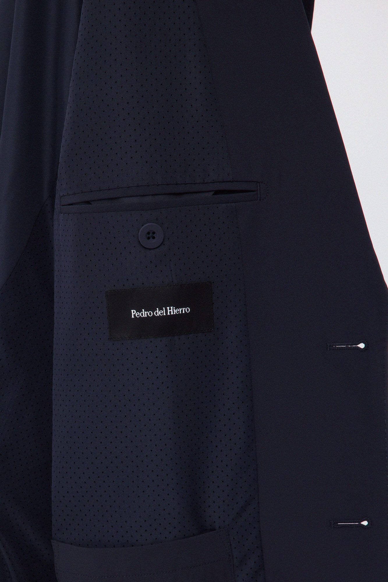 Pedro del Hierro Technical coordinated suit blazer Blue