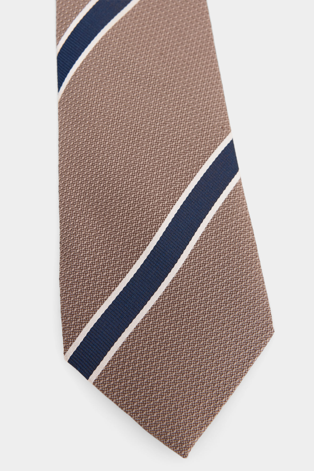 Pedro del Hierro Gravata em seda natural Beige
