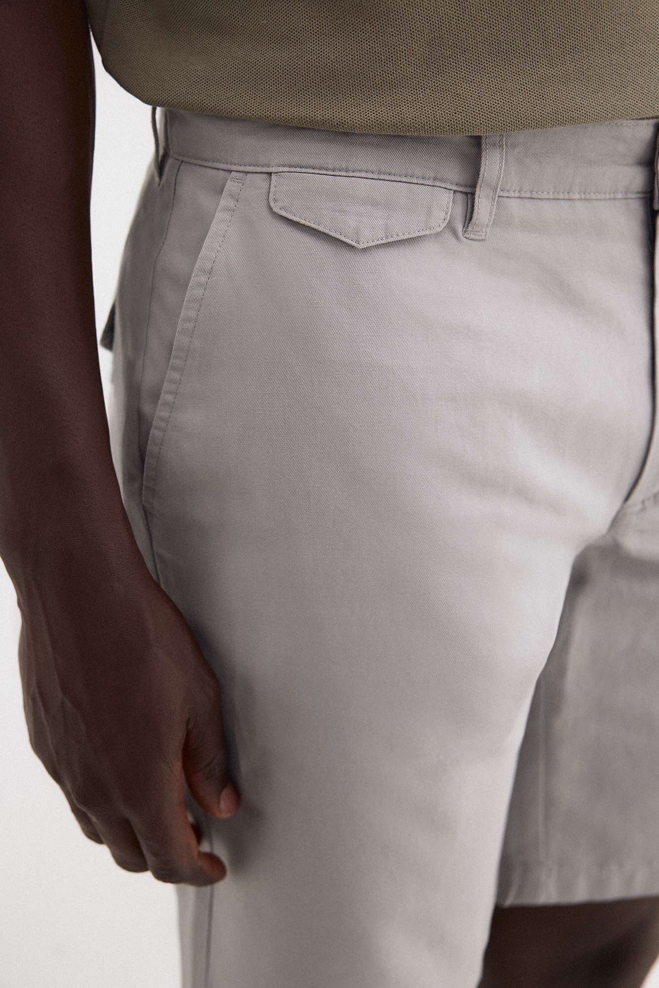 Pedro del Hierro Linen cotton Bermuda shorts Grey