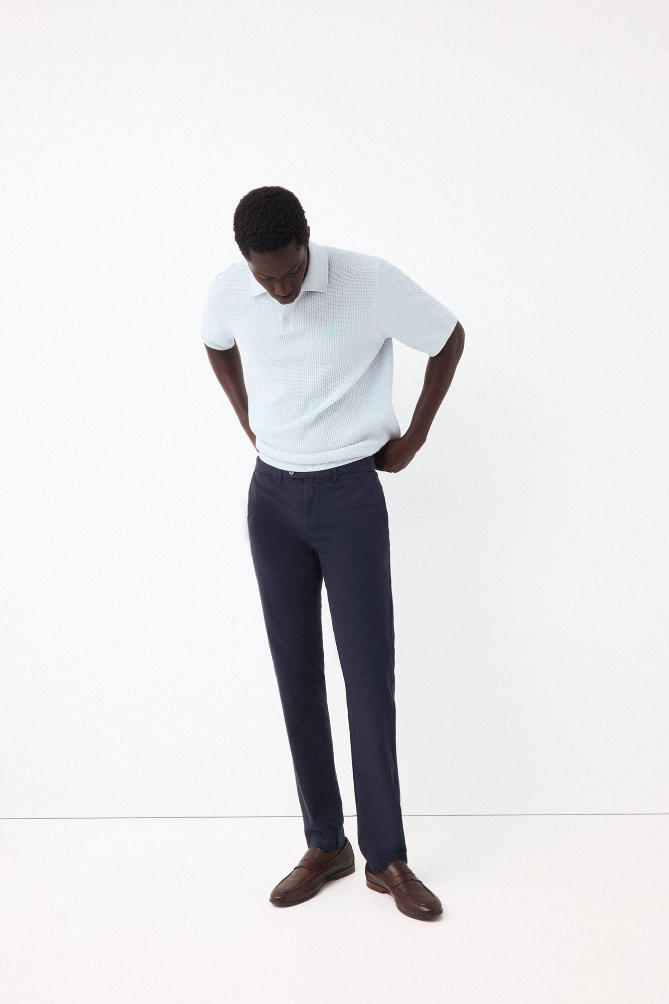 Pedro del Hierro Premium short-sleeved knit polo shirt