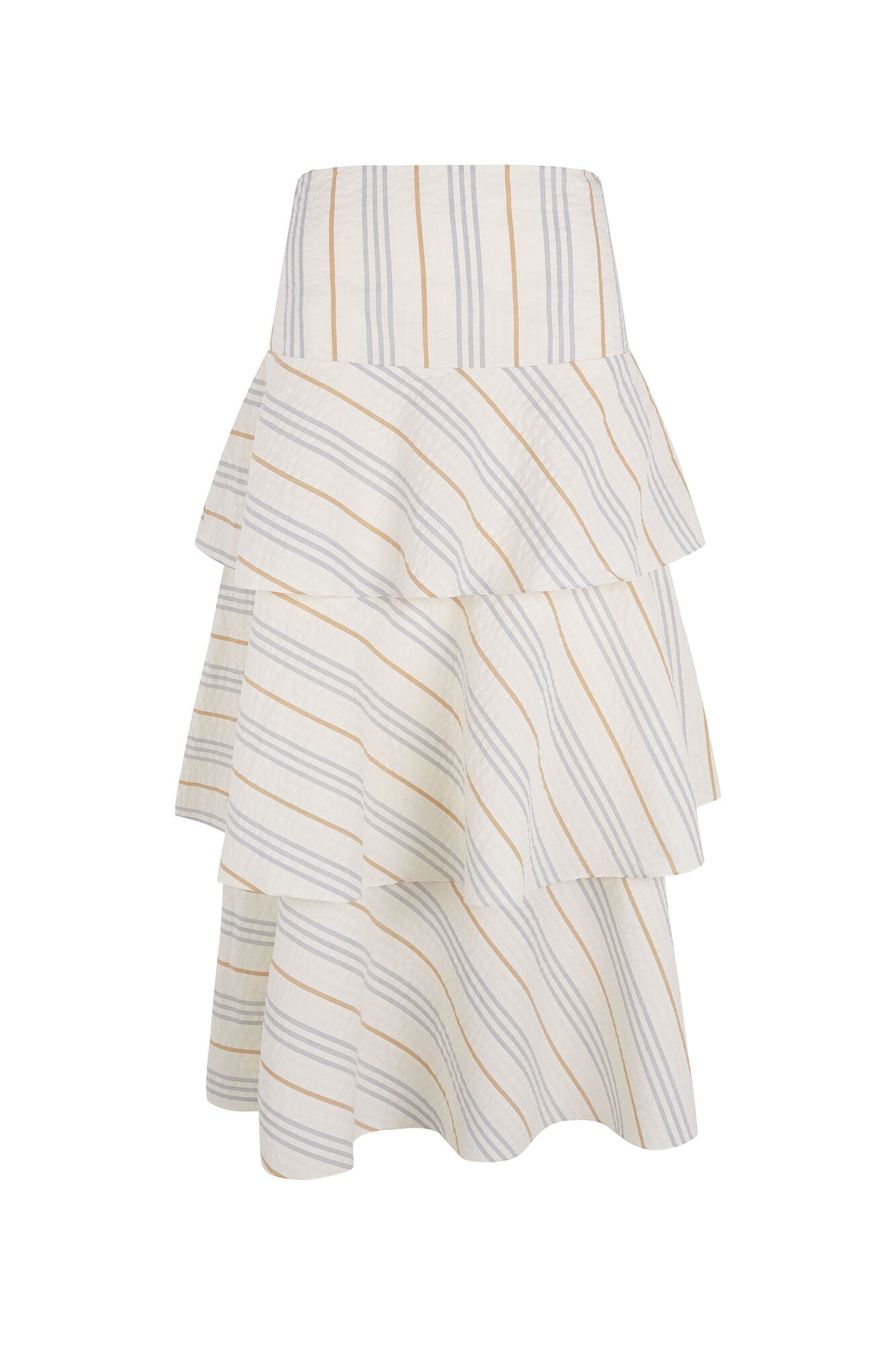 Pedro del Hierro Long tiered skirt Beige