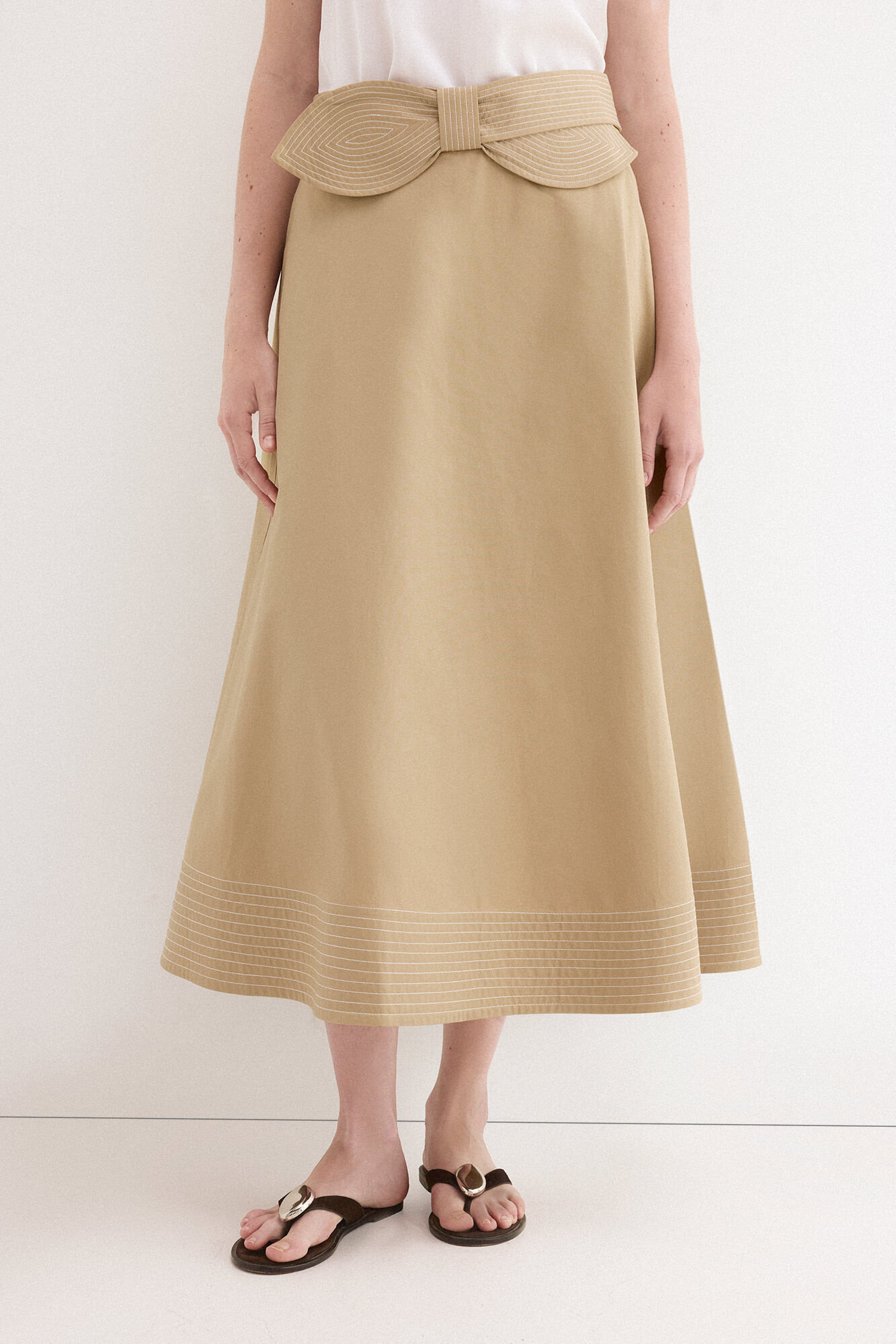 Pedro del Hierro Bow cape skirt