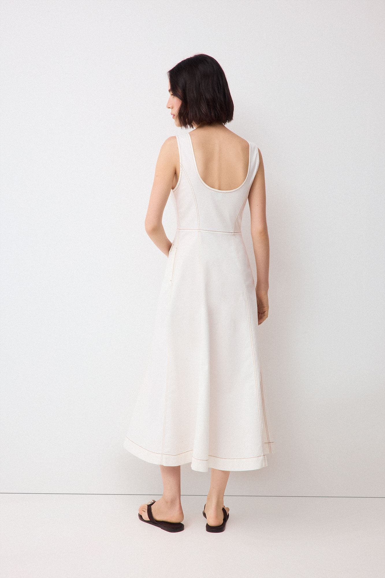 Pedro del Hierro Cotton button dress White