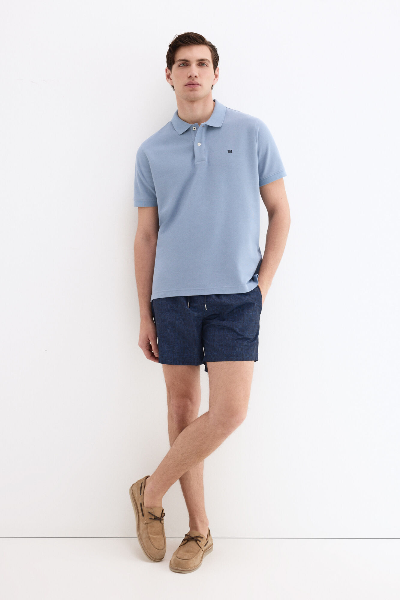 Pedro del Hierro Logo print swimwear Blue