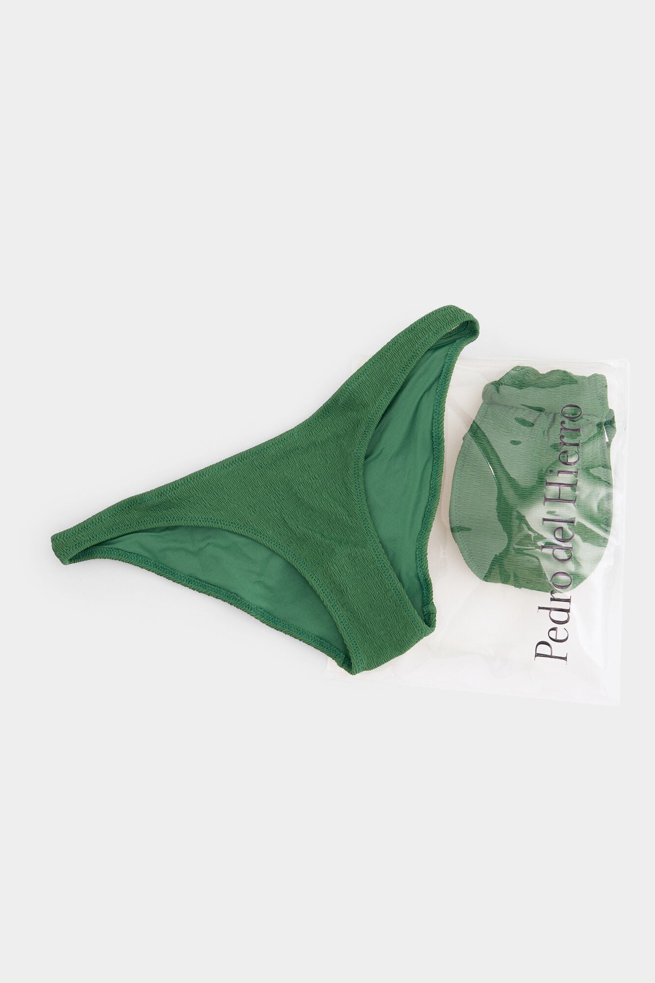 Pedro del Hierro Biqu&iacute;ni em tecido texturizado Verde