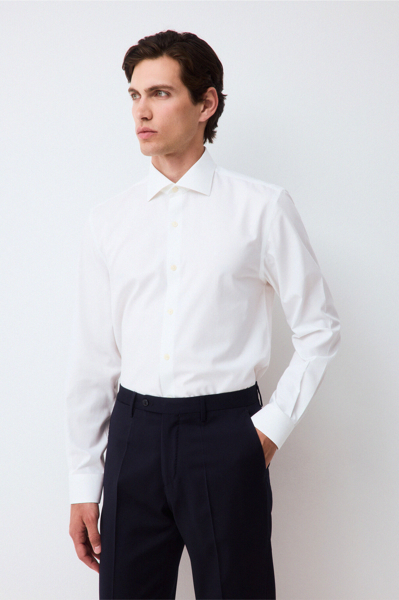 Pedro del Hierro Non-iron + anti-stain structure dress shirt