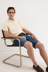 Pedro del Hierro Regular fit 5 pocket Bermuda shorts Blue
