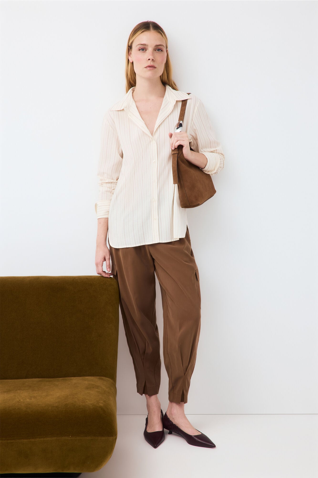 Pedro del Hierro Striped loose shirt