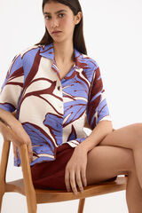 Pedro del Hierro Printed short sleeve shirt Blue