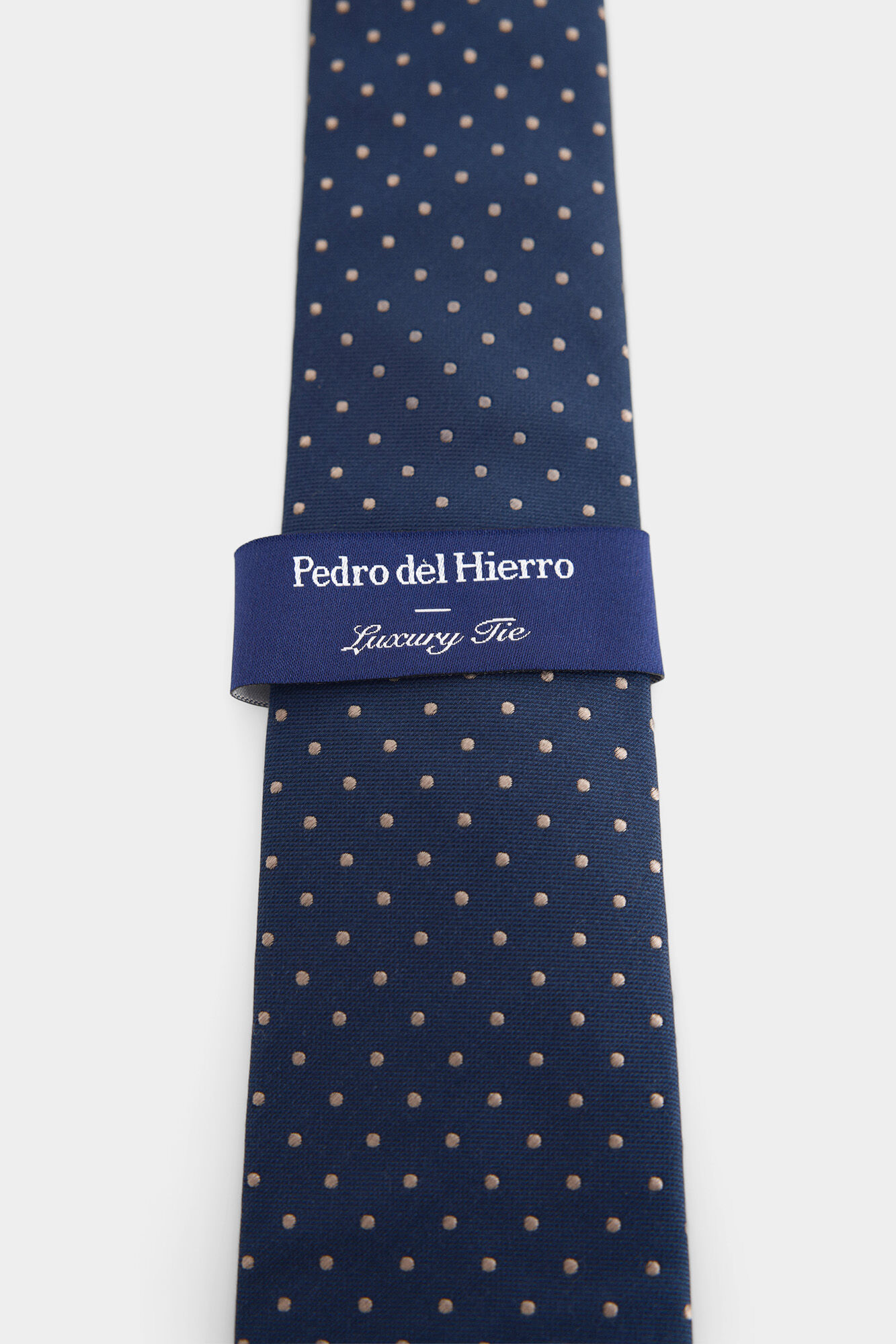 Pedro del Hierro Gravata em seda natural Azul
