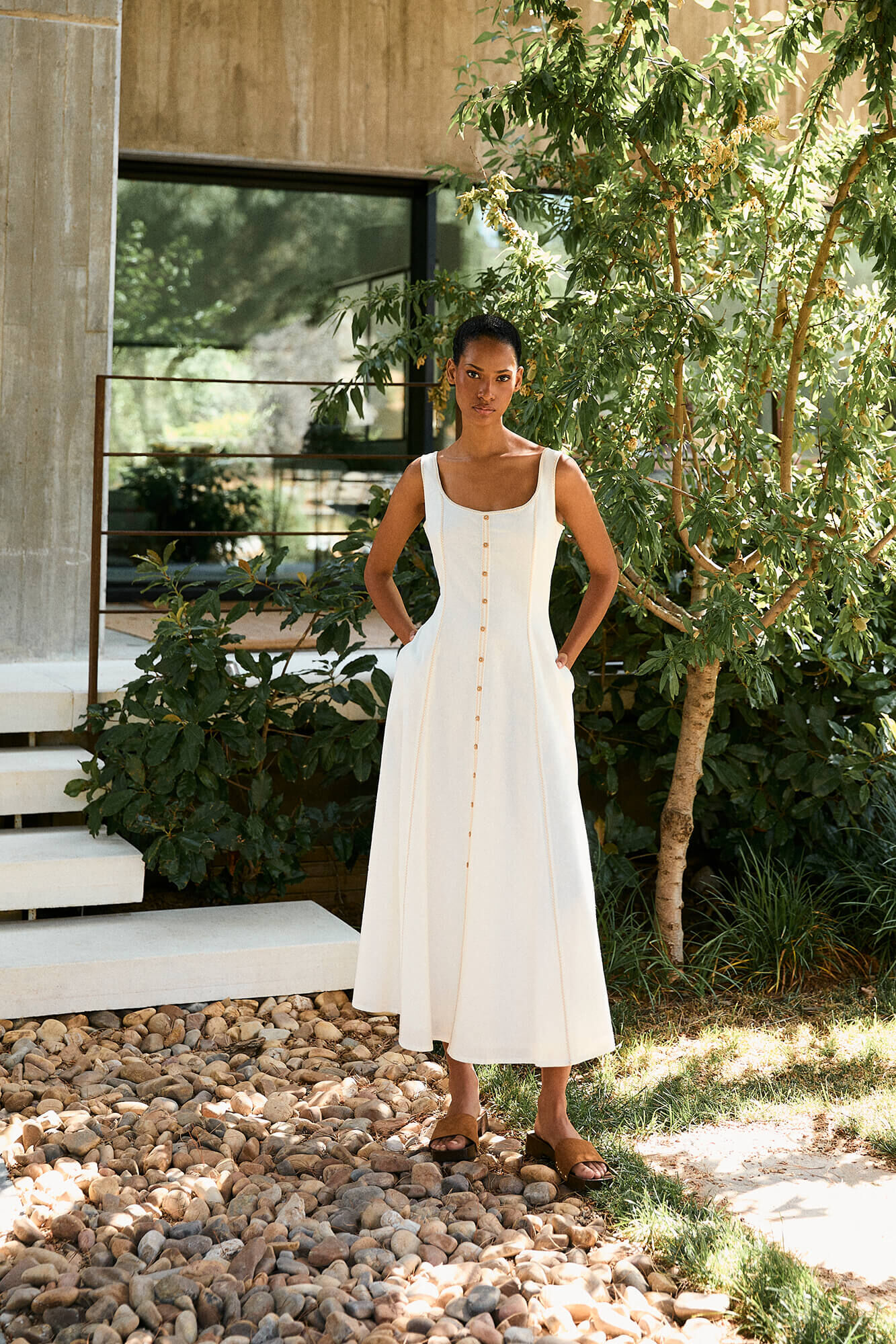 Pedro del Hierro Sleeveless dress with buttons