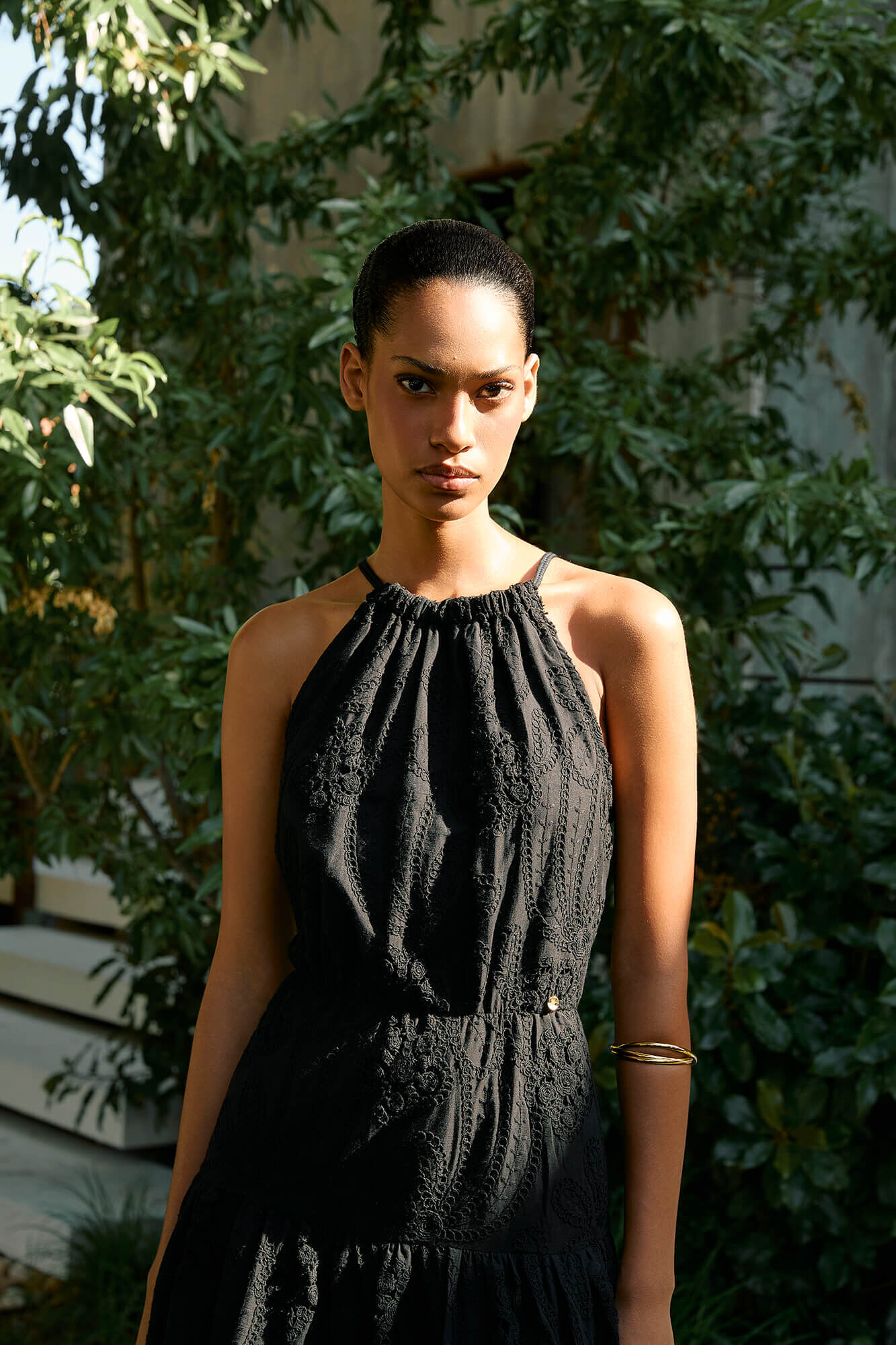 Pedro del Hierro Floral cotton halterneck dress