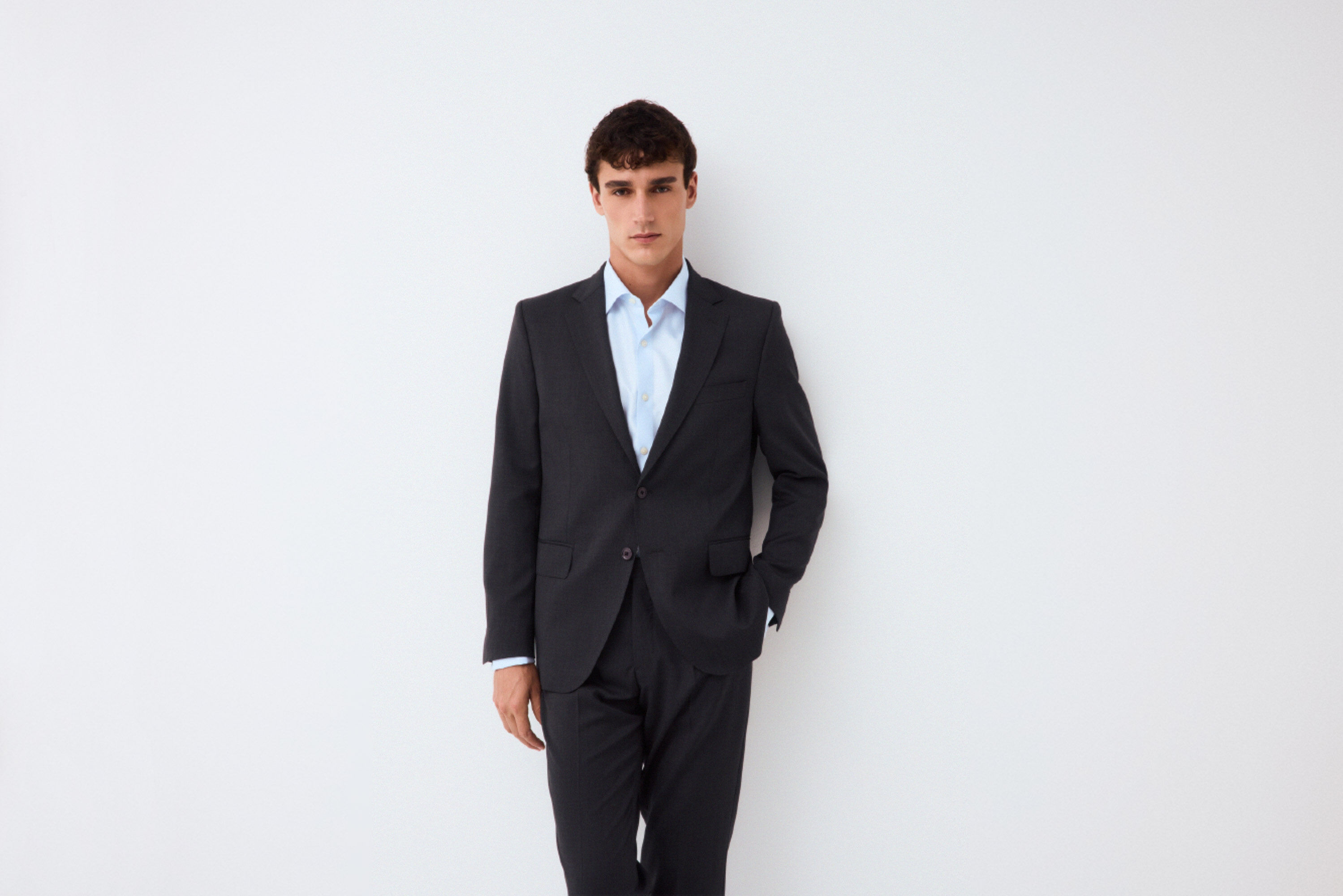 Pedro del Hierro Blazer de fato coordenado tailored b&aacute;sico Cizento