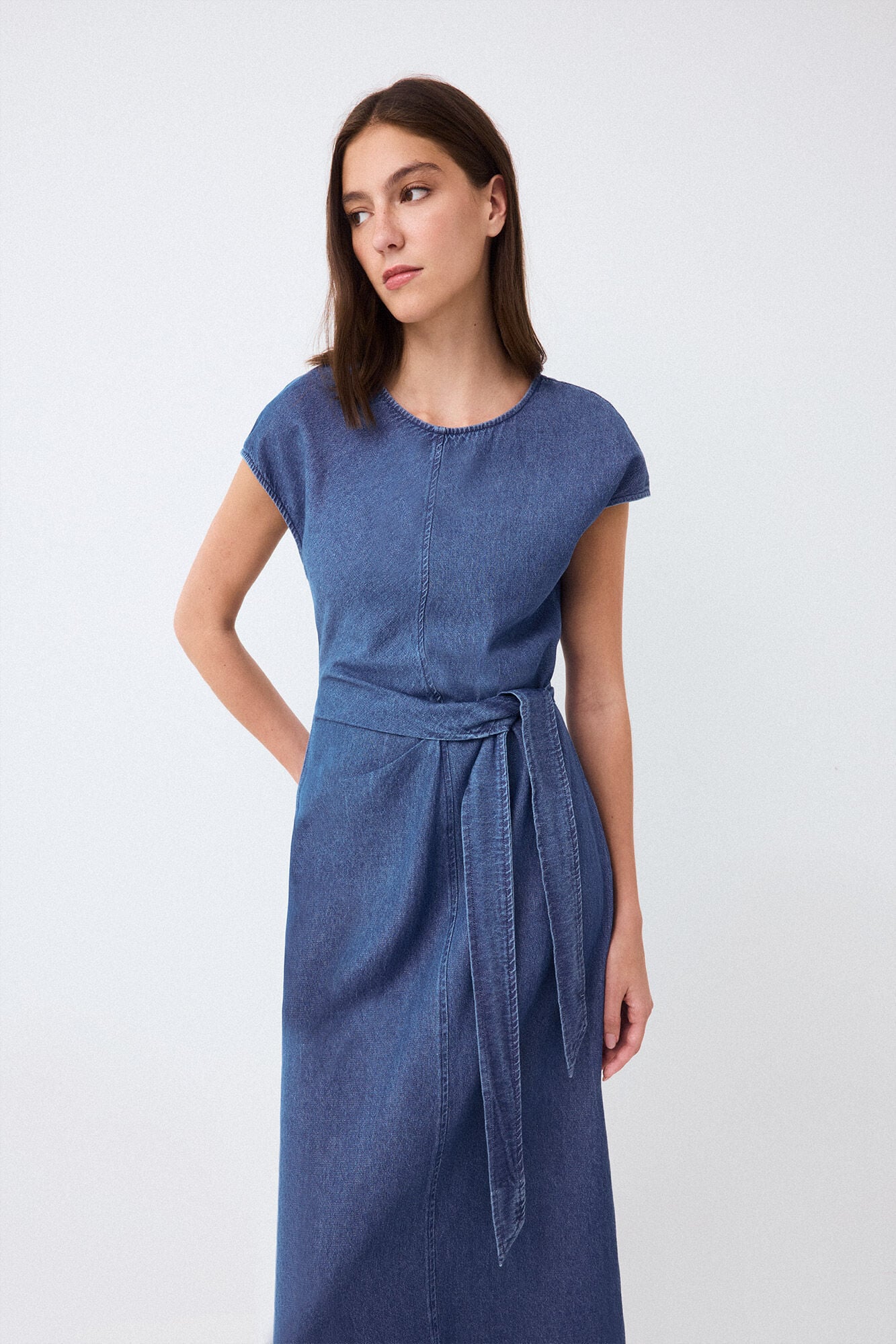 Pedro del Hierro Denim knot dress
