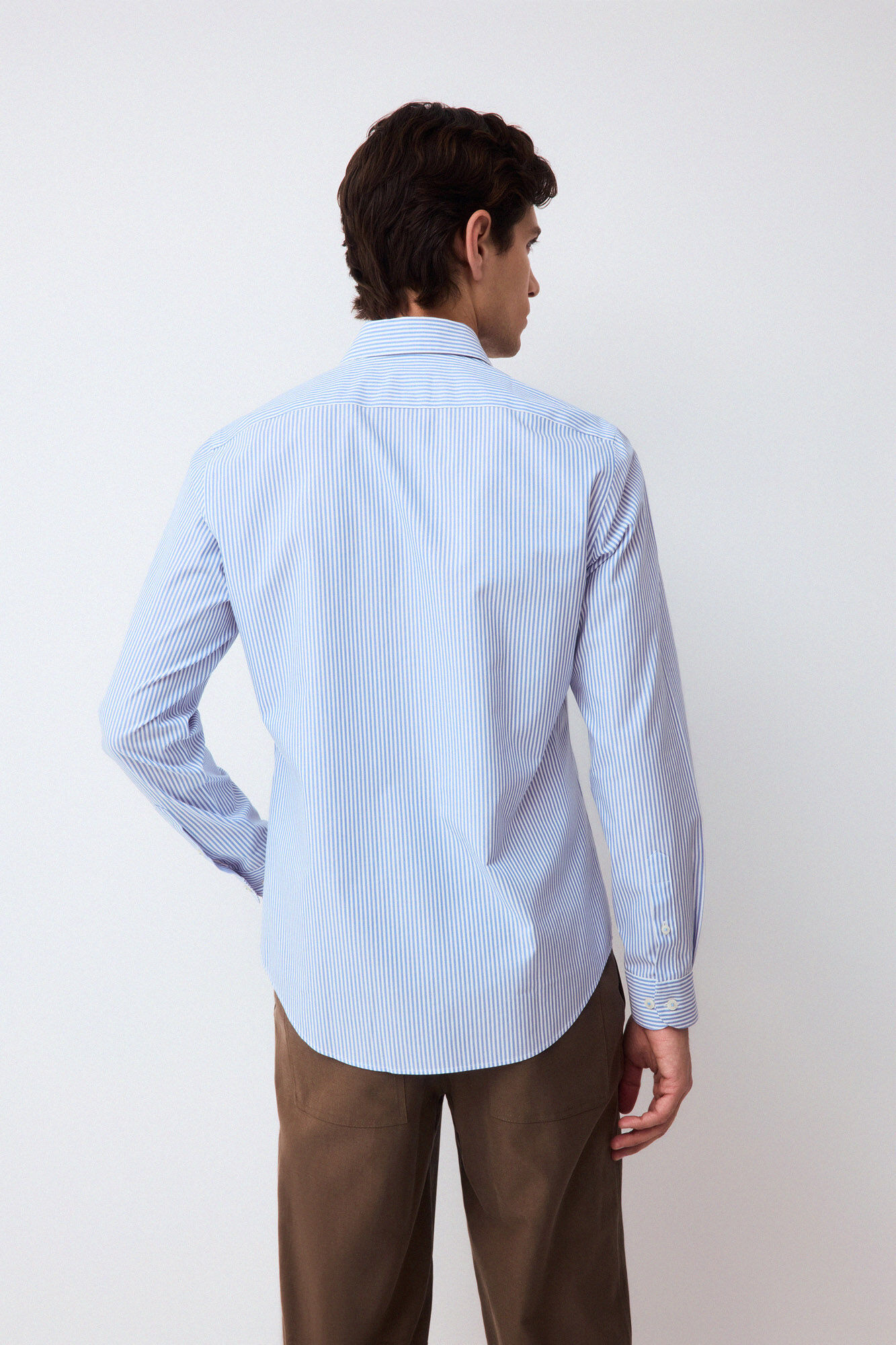 Pedro del Hierro Striped non-iron + anti-stain slim fit dress shirt