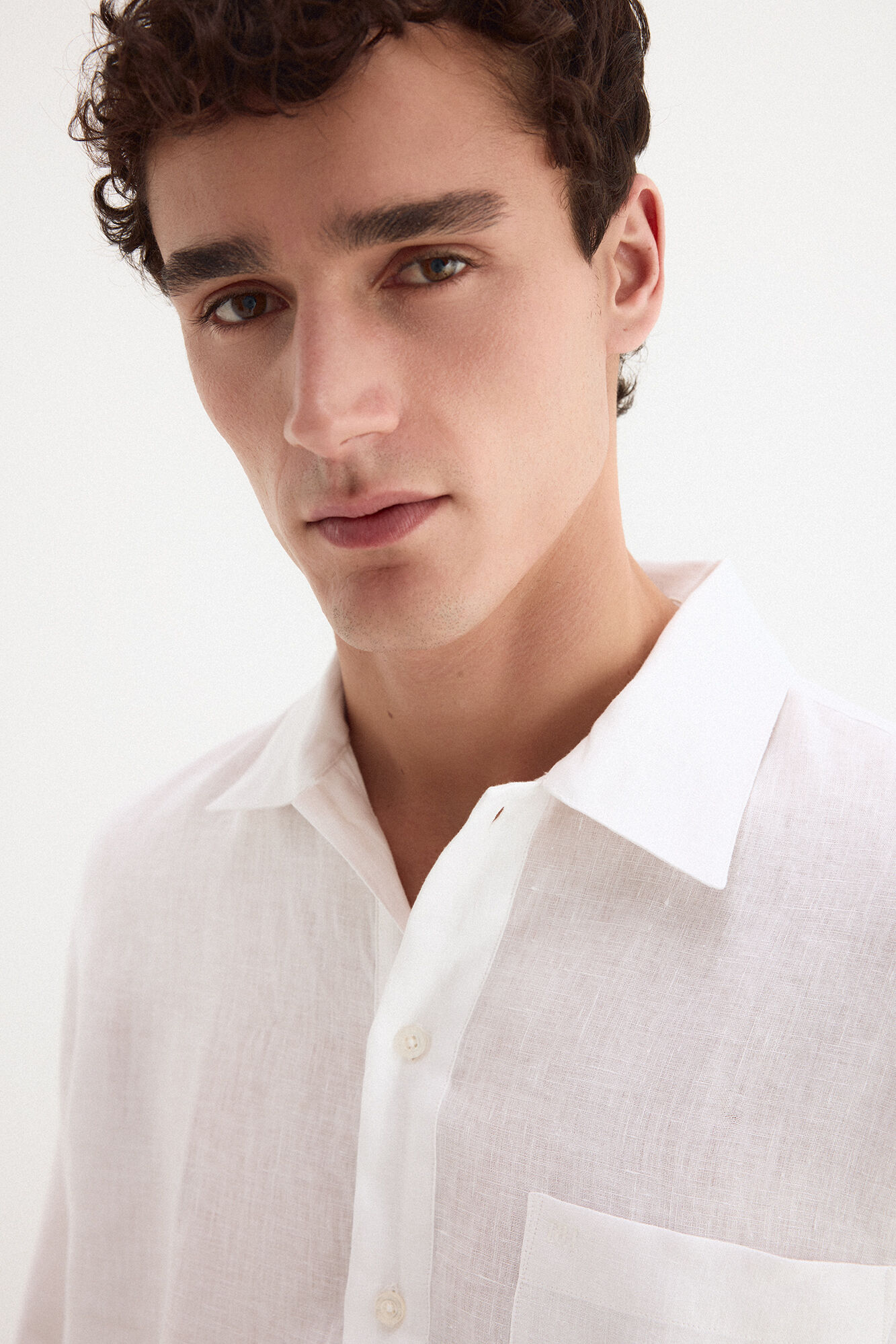 Pedro del Hierro T-shirt lisa em linho