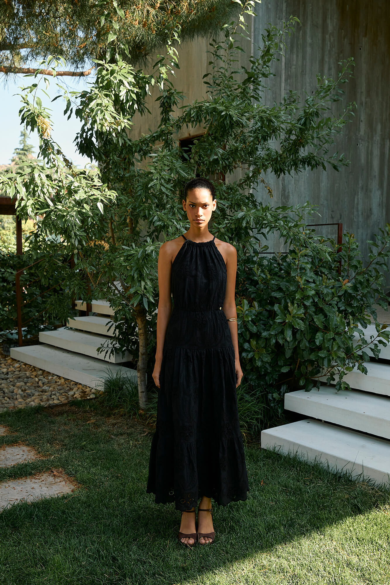 Pedro del Hierro Floral cotton halterneck dress