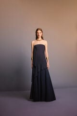 Pedro del Hierro Strapless long dress Blue