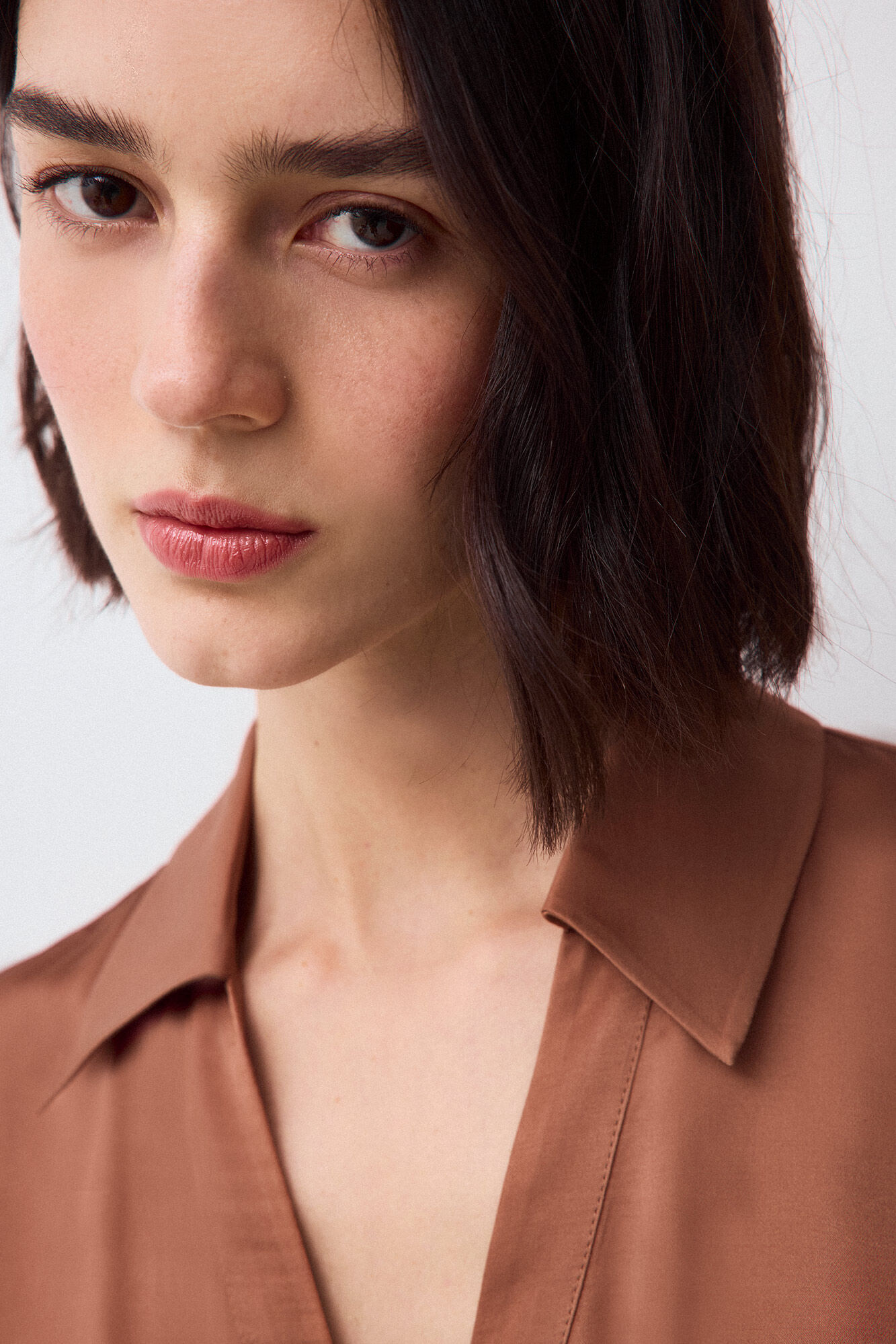 Pedro del Hierro Satin-finish basic shirt