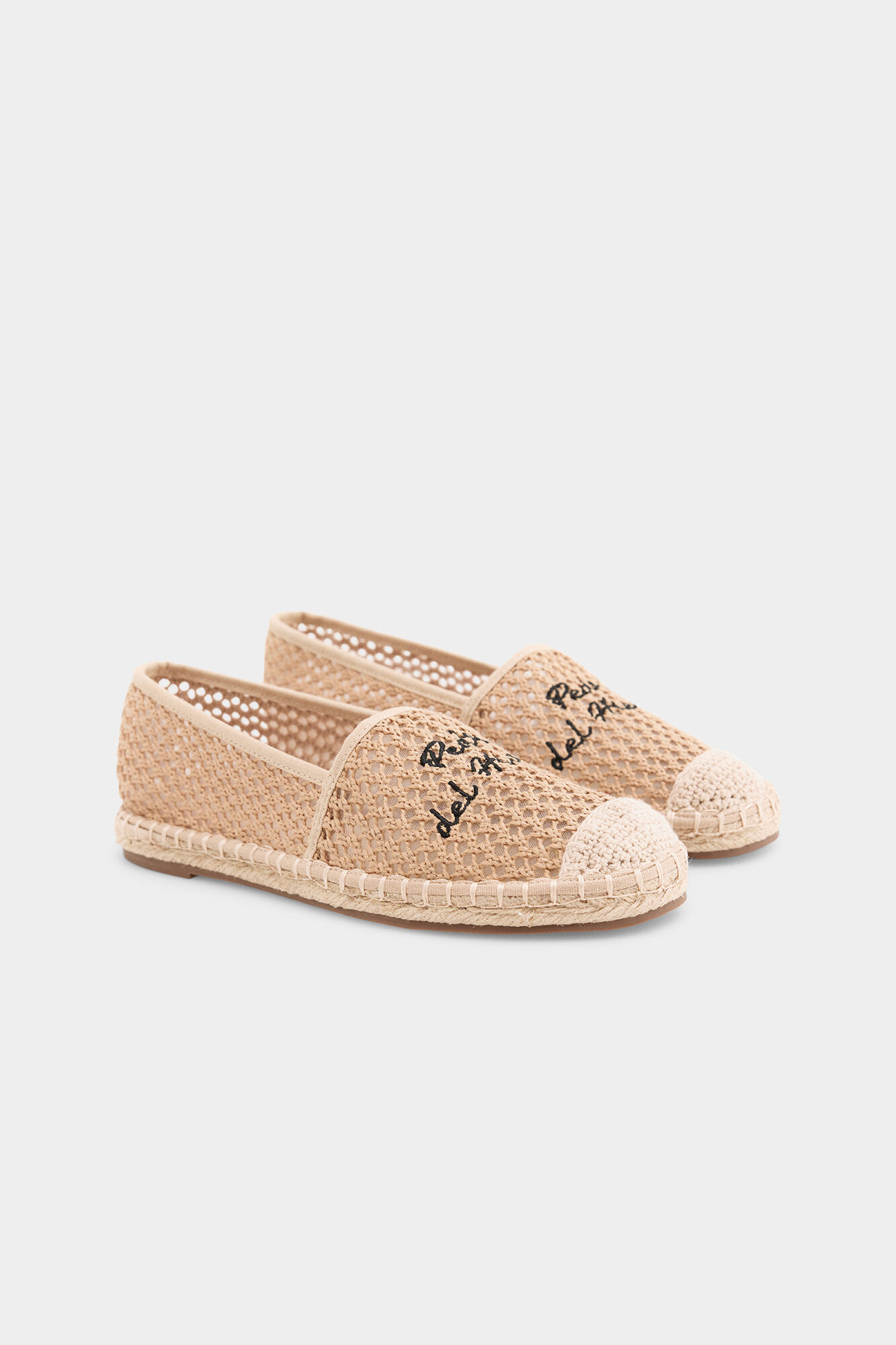 Pedro del Hierro Alpercata com logo Ecru