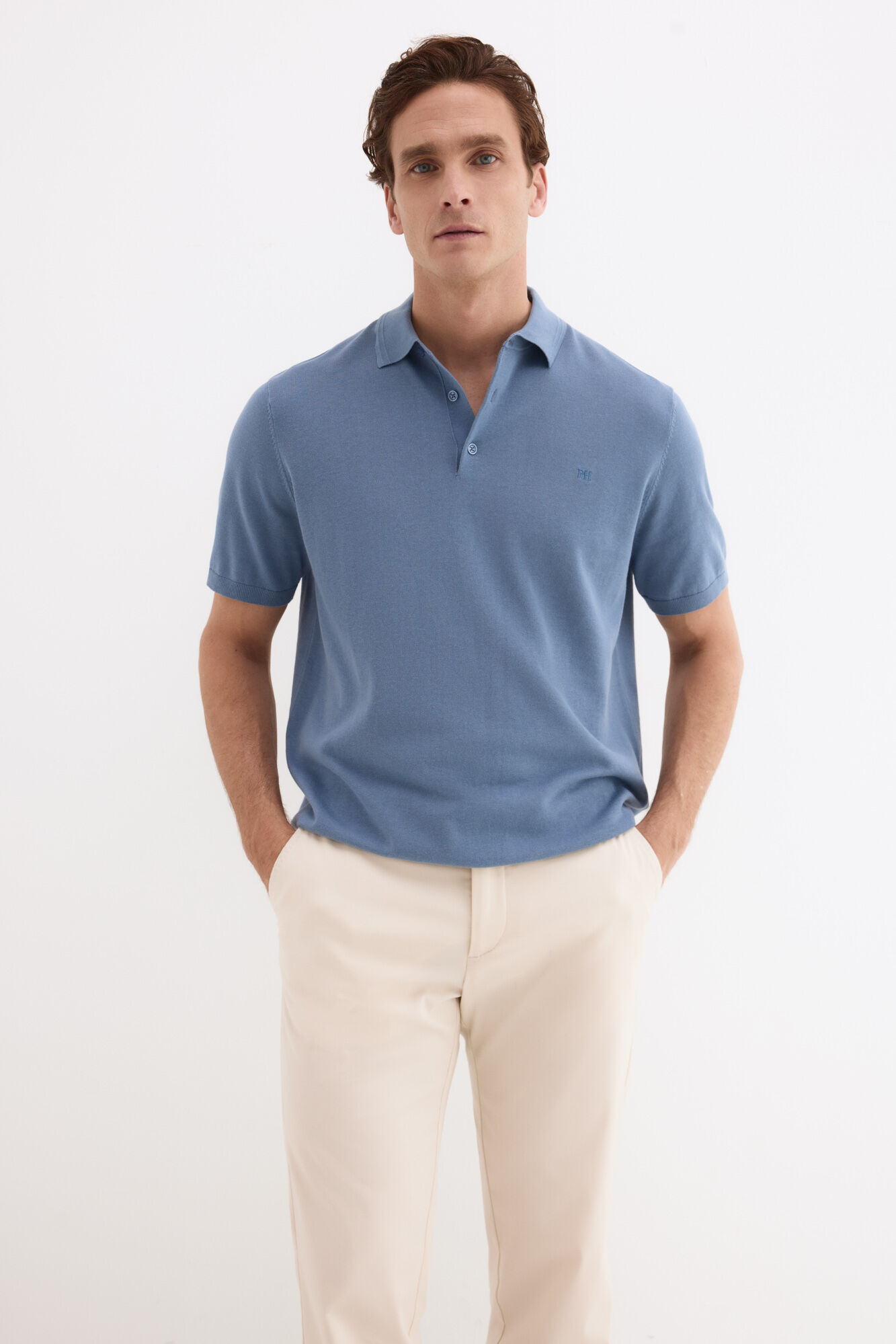 Pedro del Hierro Cotton premium knit polo shirt