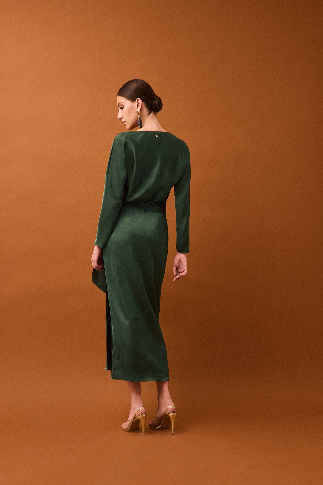 Pedro del Hierro Wrap effect long sleeve dress