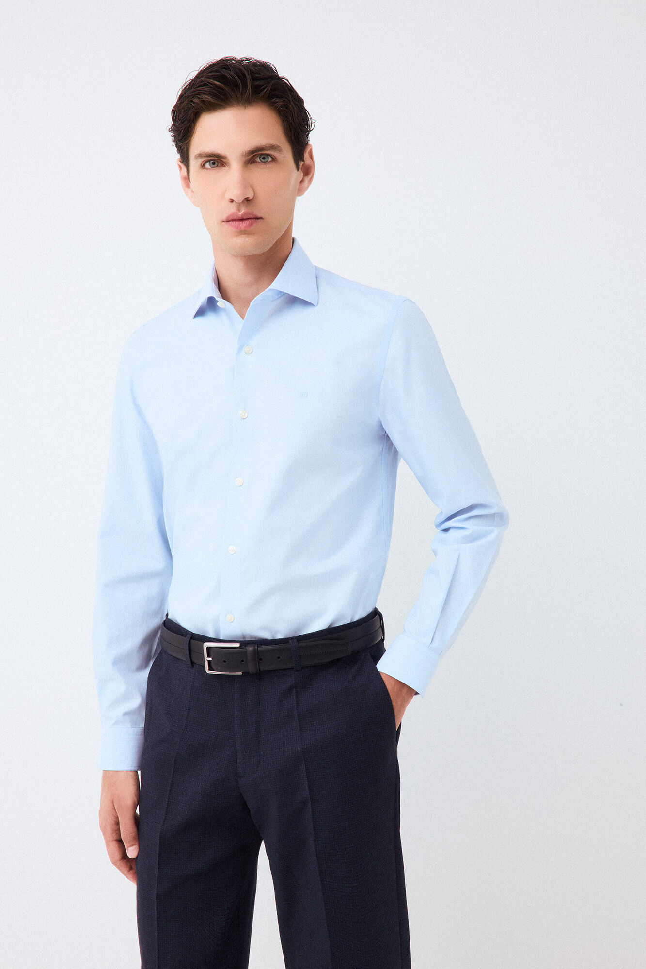 Pedro del Hierro Non-iron + anti-stain structure dress shirt