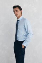 Pedro del Hierro Camisa com abotoaduras, n&atilde;o passa a ferro e &eacute; resistente a manchas Azul