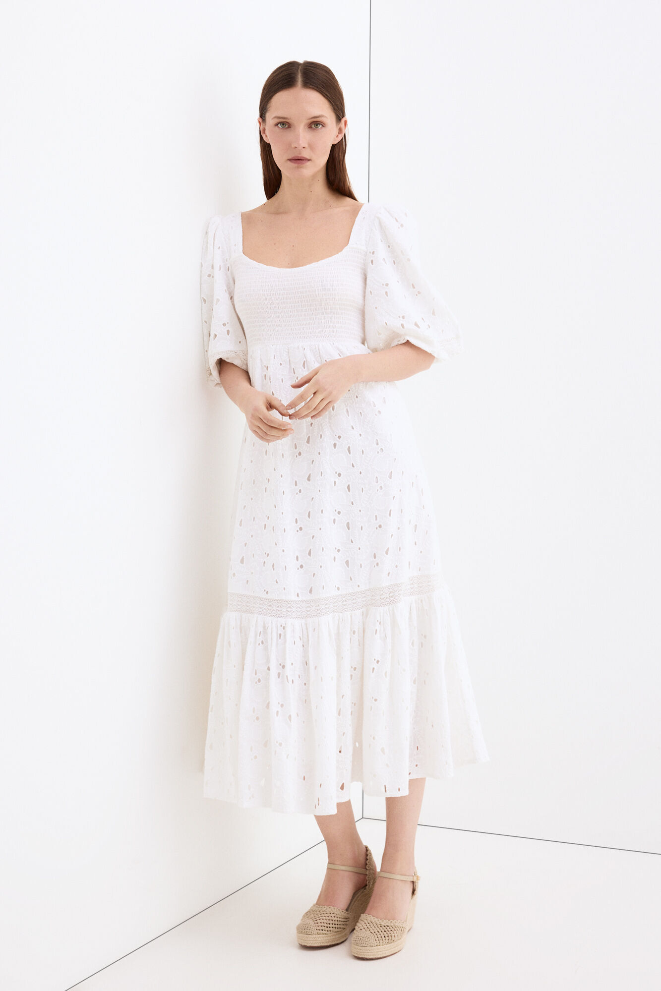 Pedro del Hierro Embroidered cotton dress