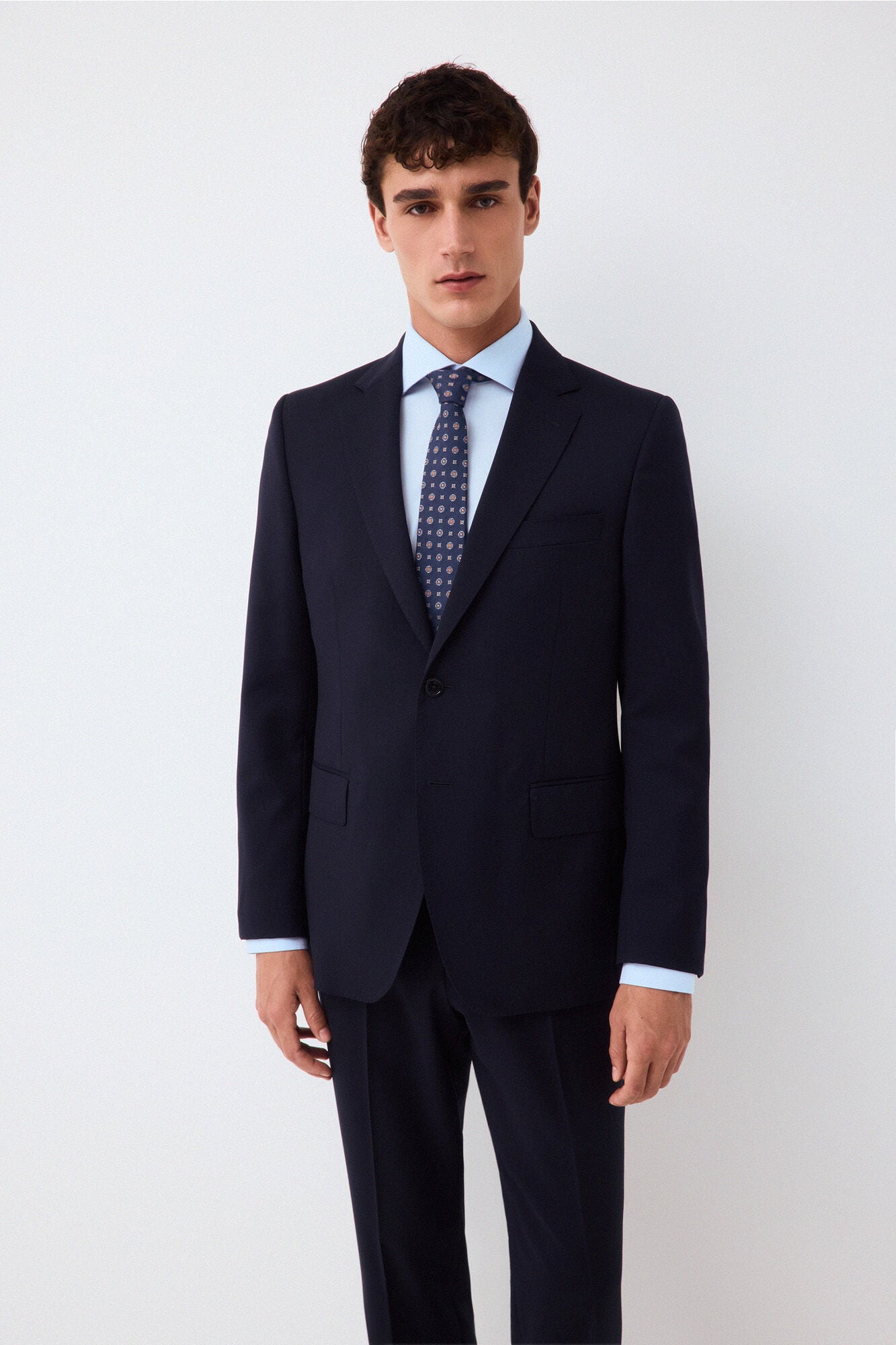 Pedro del Hierro Tailored basic coordinated suit jacket Blue