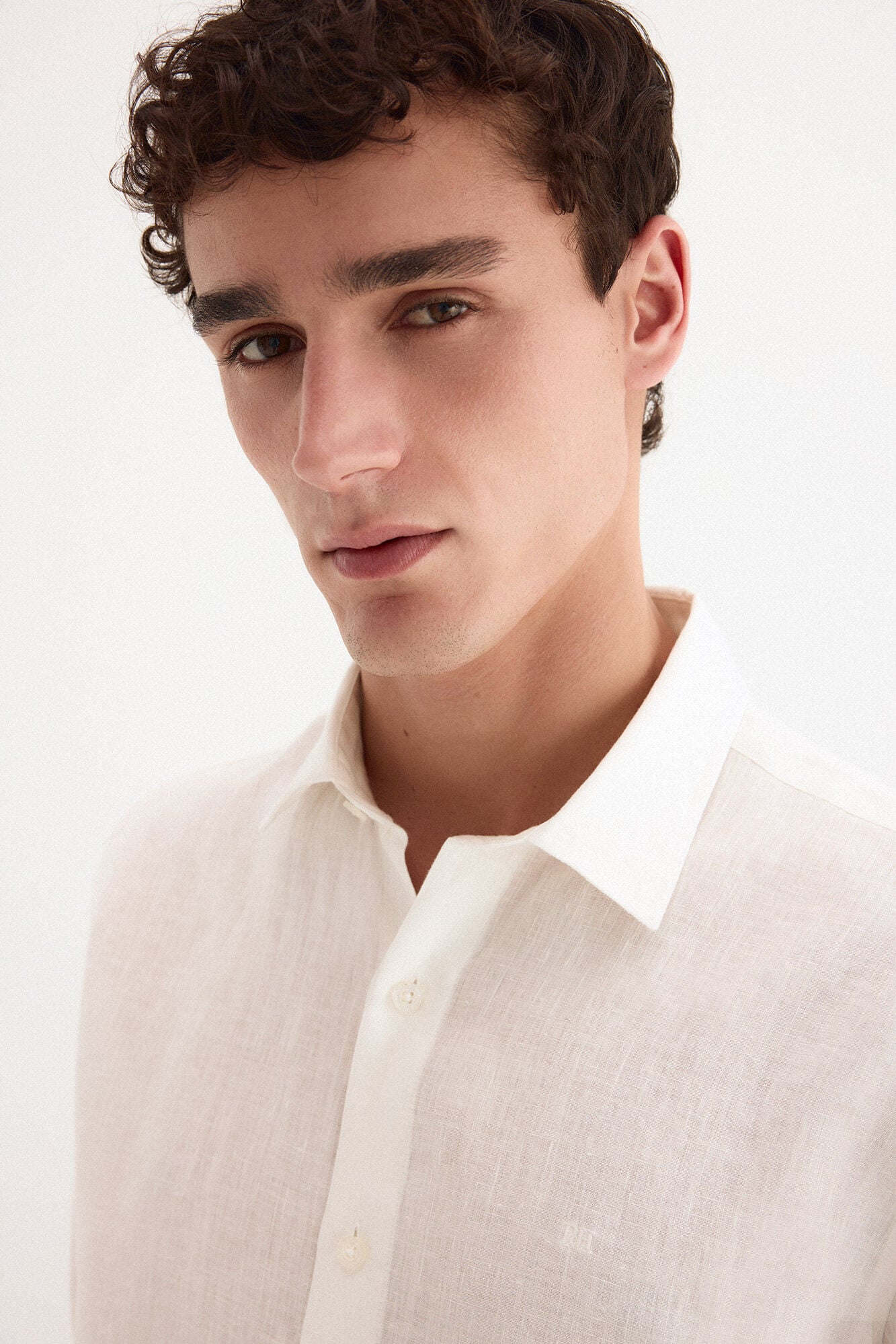 Pedro del Hierro Plain linen shirt White