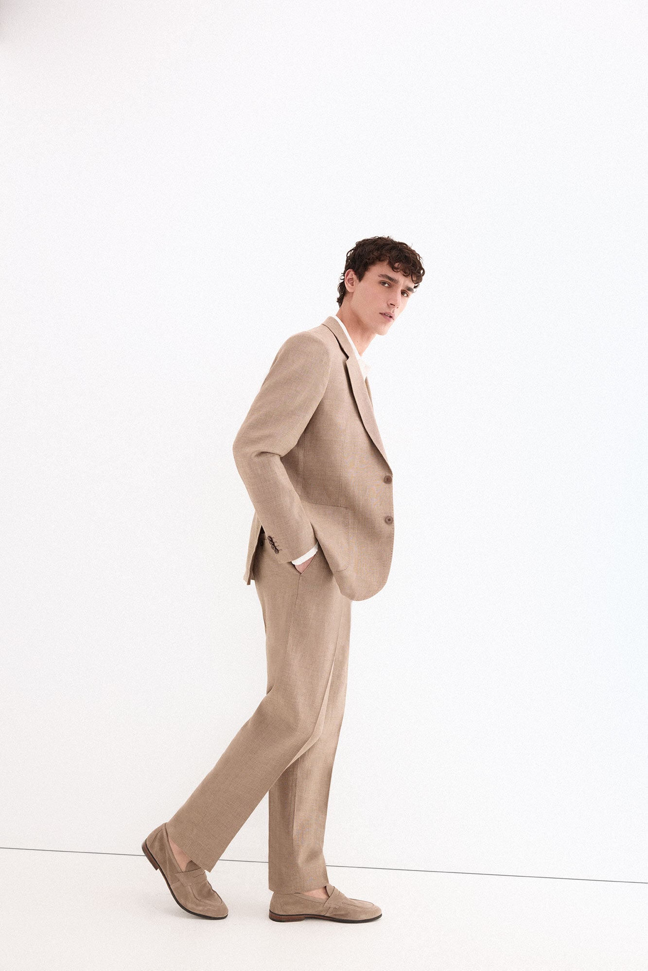 Pedro del Hierro Coordinated linen blend blazer
