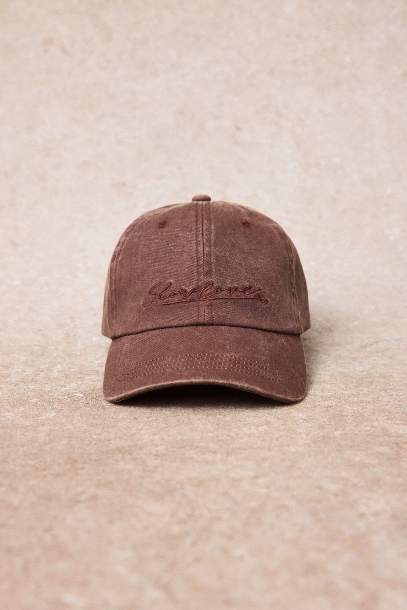 Slowlove Gorra lavada bordado