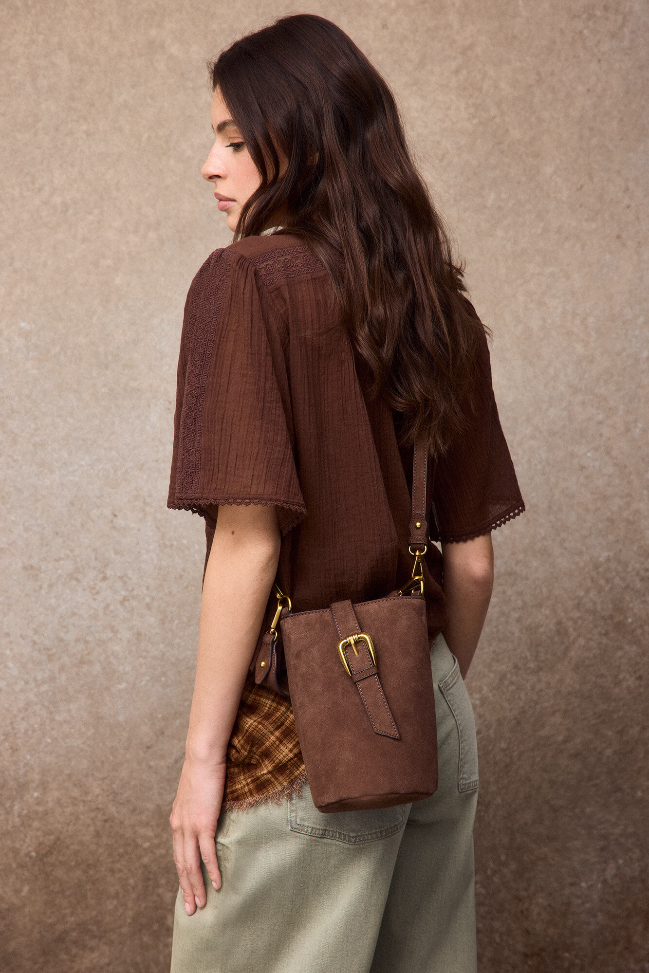 Slowlove Leather bucket bag