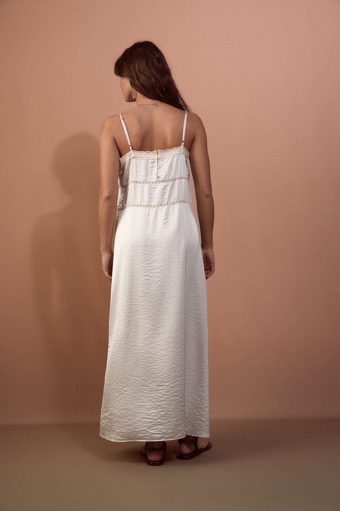Slowlove Vestido de lingerie acetinado Multicolorido