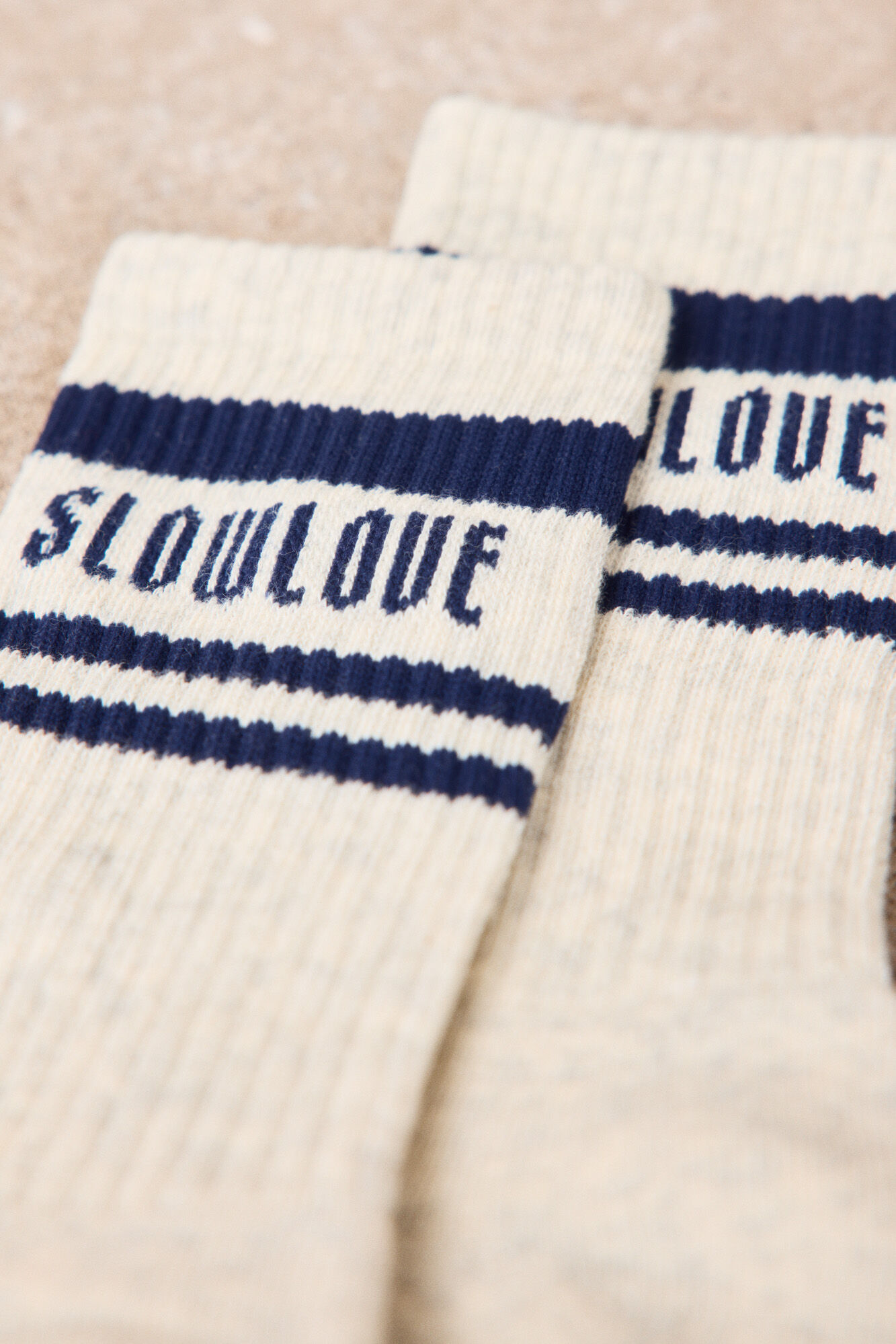 Slowlove Striped logo socks