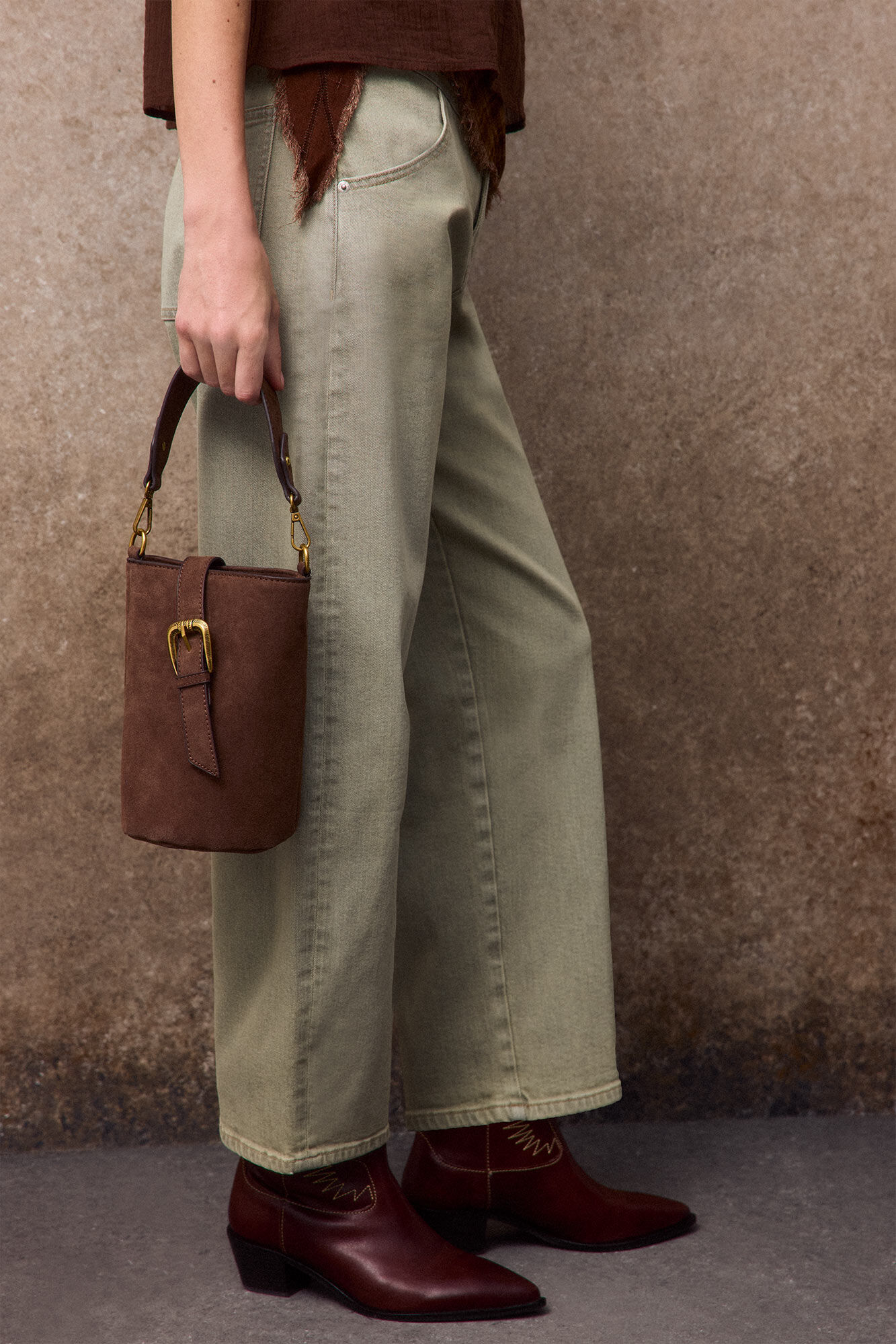 Slowlove Leather bucket bag