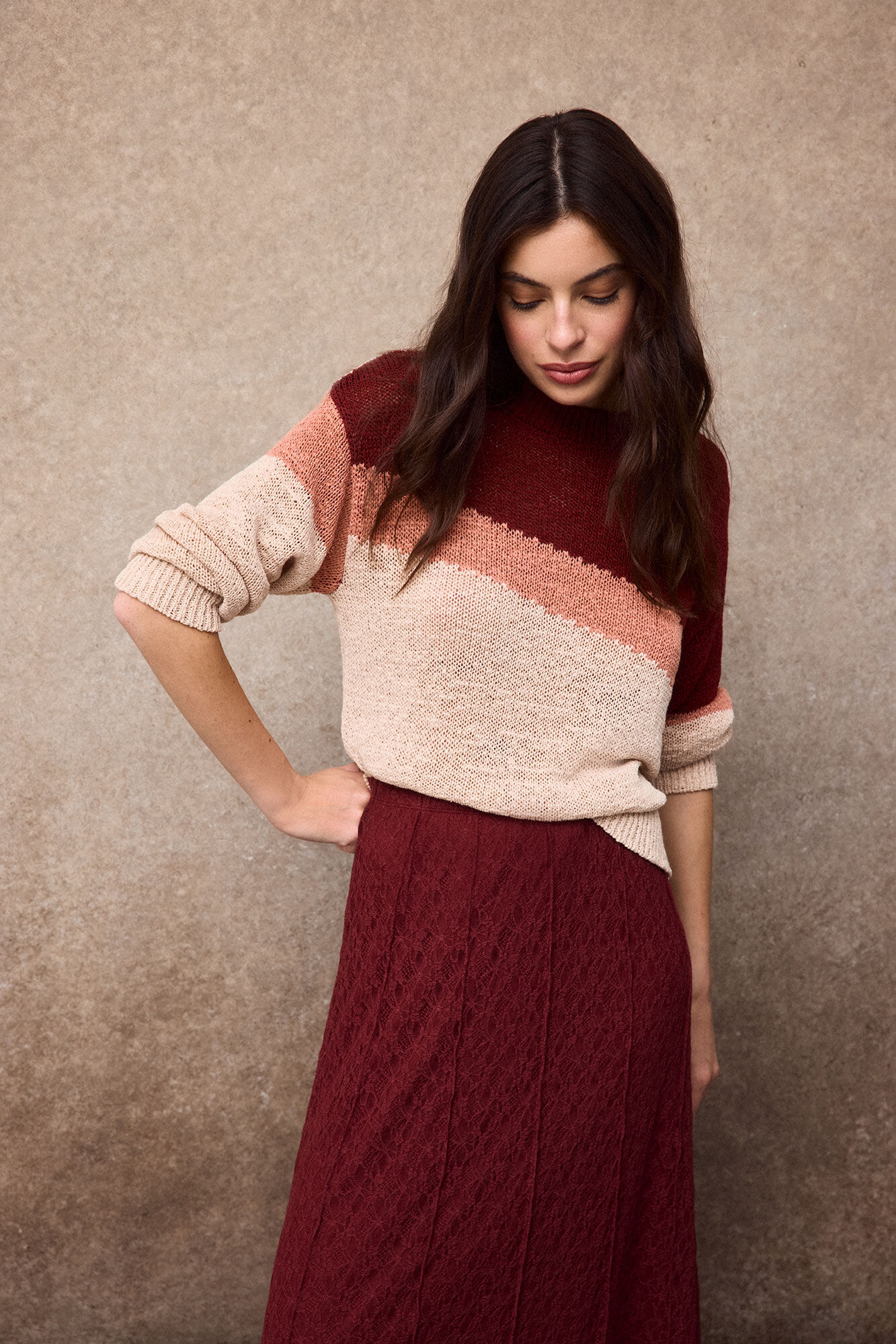 Slowlove Jersey bloque de color Multicolor