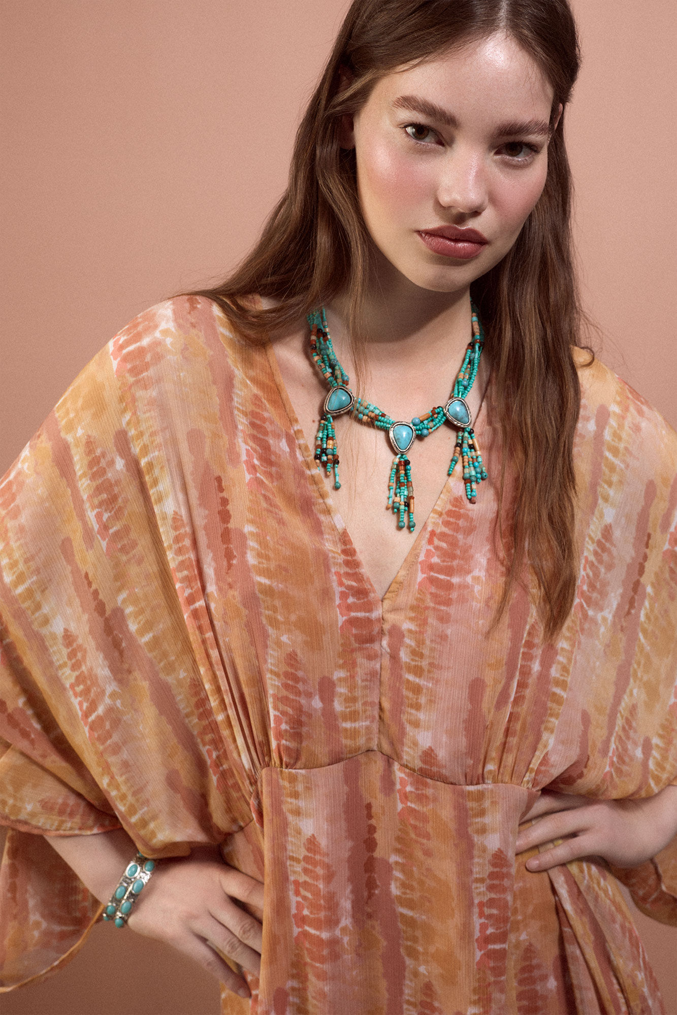 Slowlove Vestido estampado fluido Multicolorido