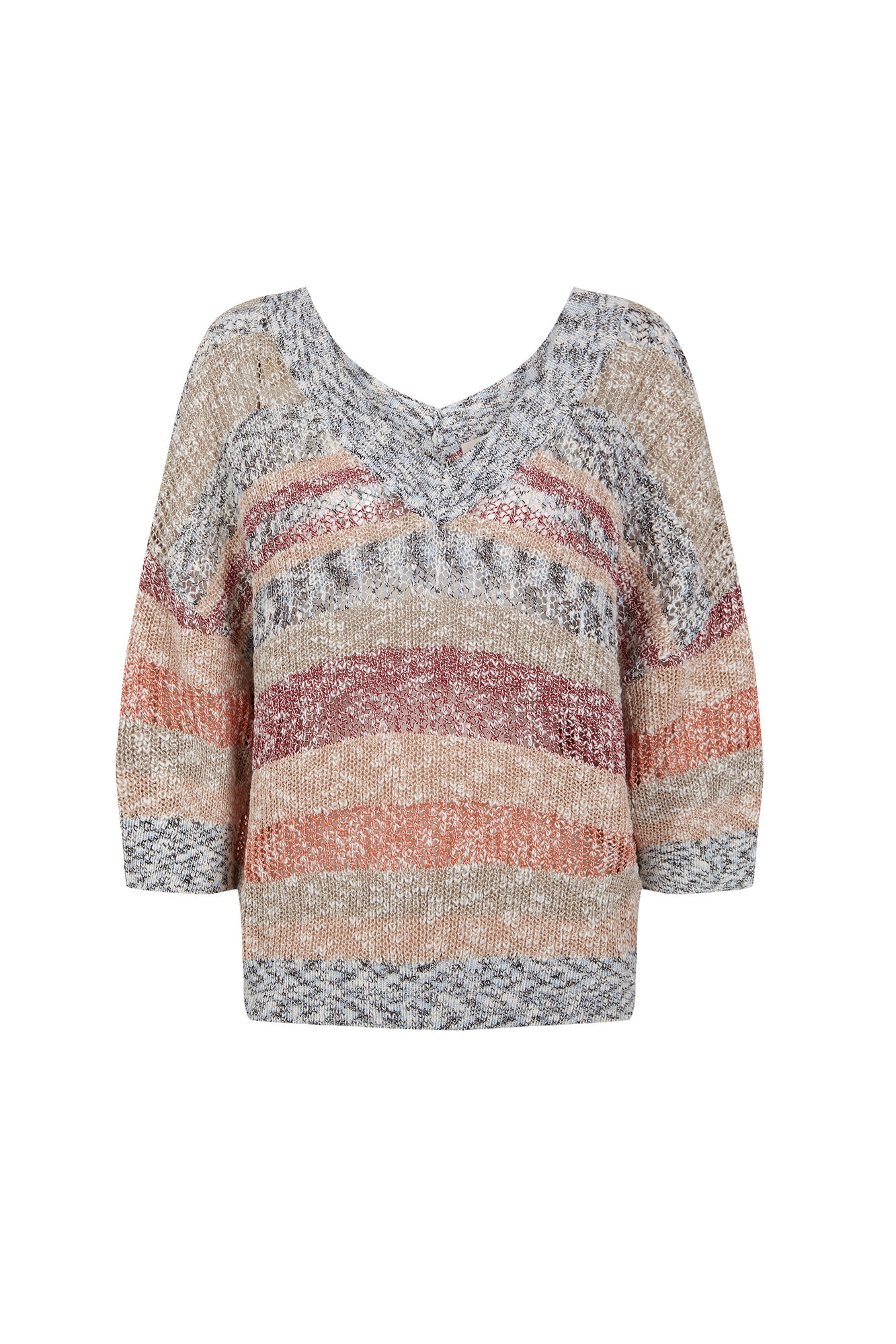 Slowlove Jersey pico multicolor Naranja