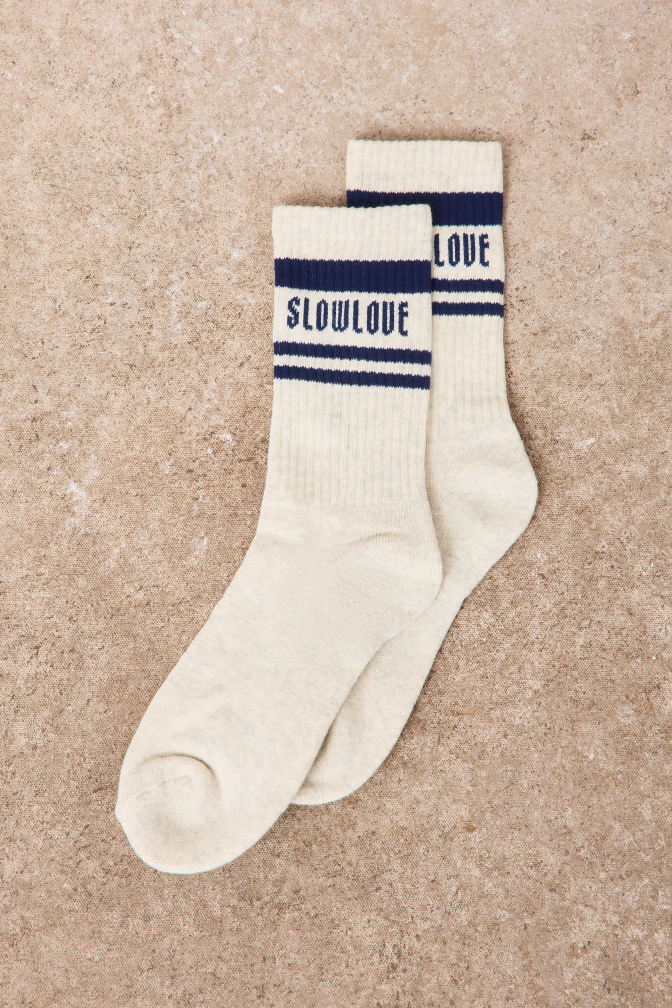 Slowlove Striped logo socks