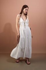 Slowlove Multicoloured embroidered dress Ivory