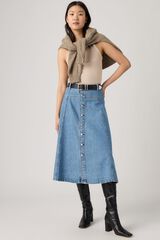Levi's Saia jeans midi azul
