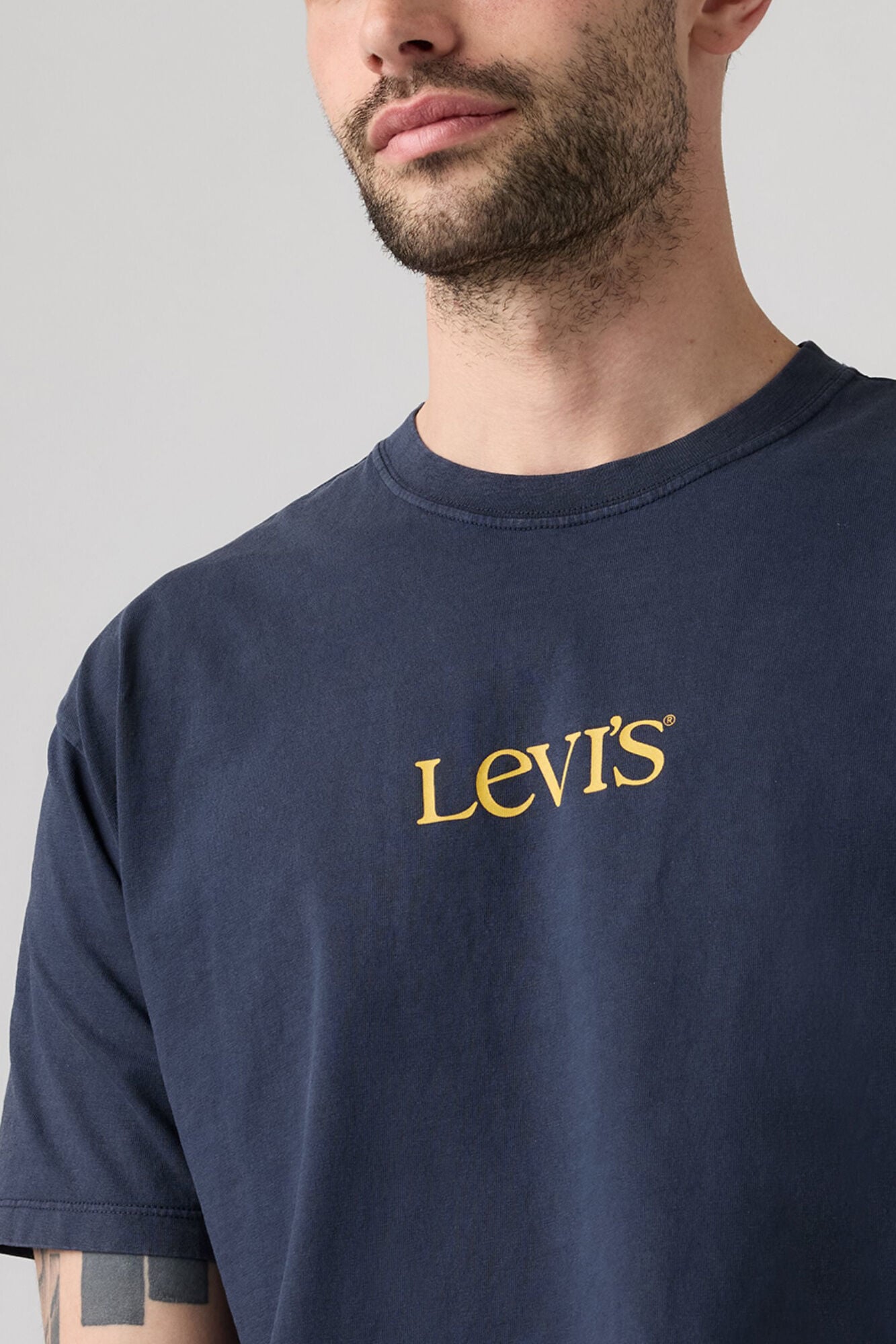 Levi's T-shirt logo manga curta azul