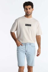 Lois Bermuda slim fit tiro medio azul